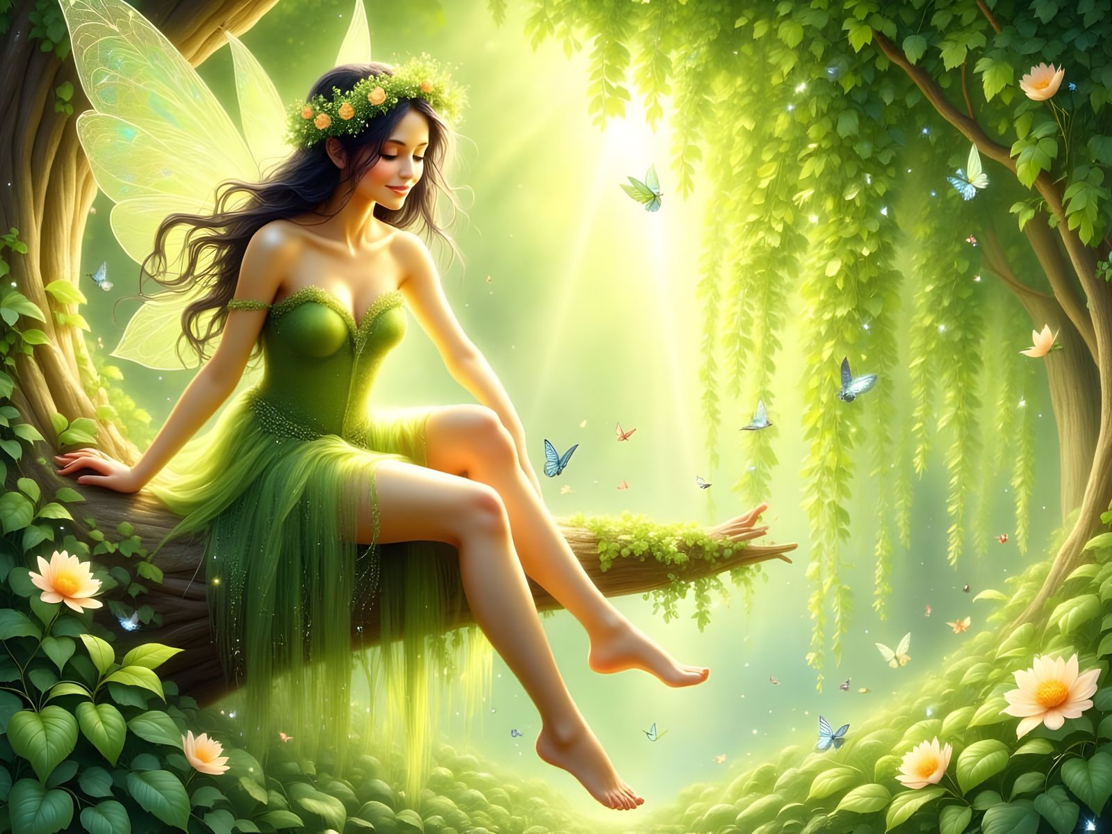 Enchanted Fairy Queen in Morning Sunlight