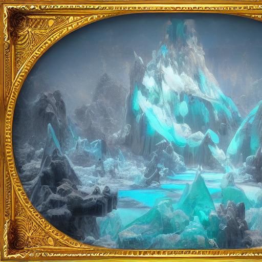 Abstract Snow and Ice Digital Painting