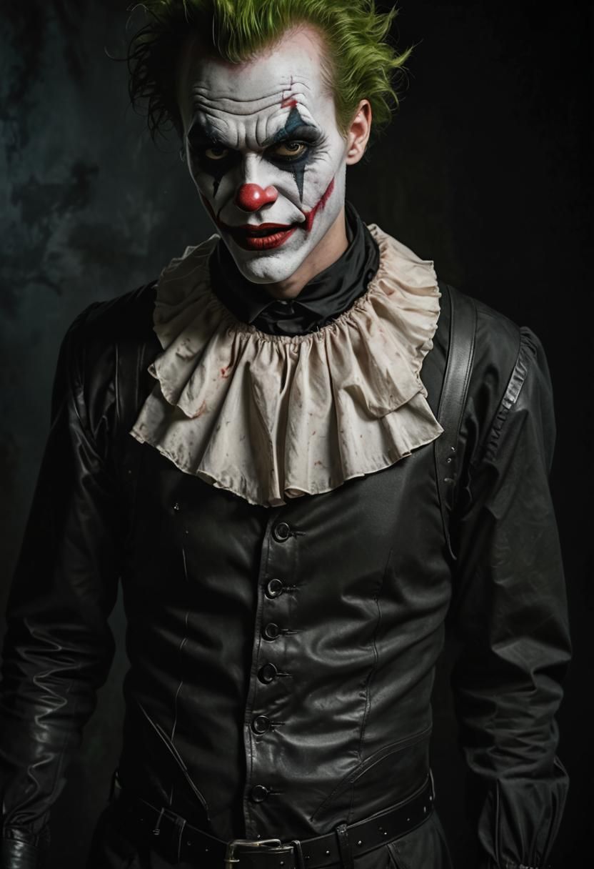 scary goth joker clown man 25