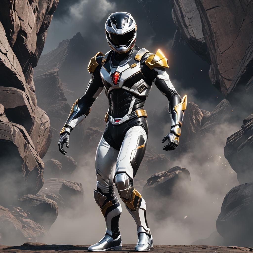 Space Ranger in Black and Silver Suit: 3D Render