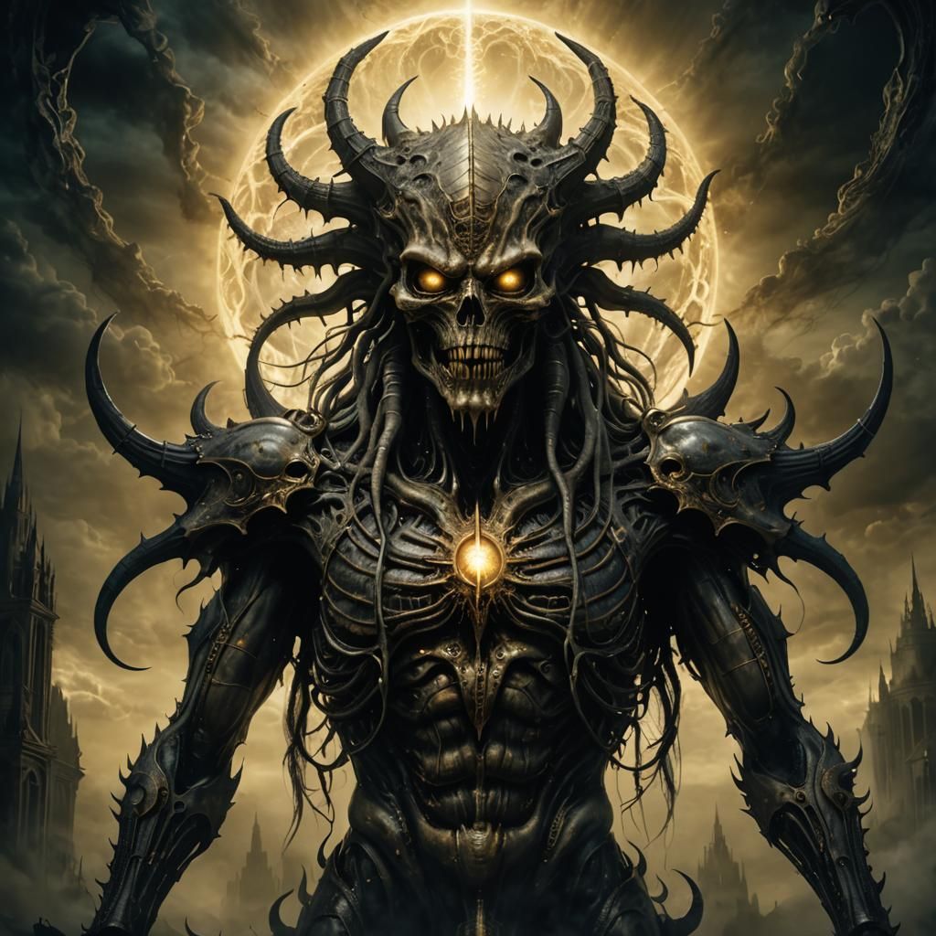 Celestial Monster in Dark Surrealist Style
