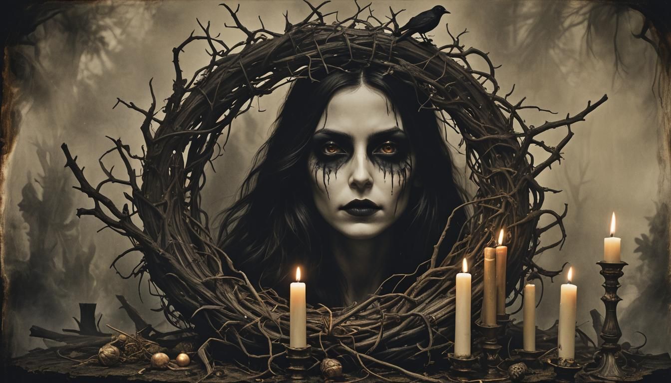 Haunting Darkness Engulfs a Fading Scene