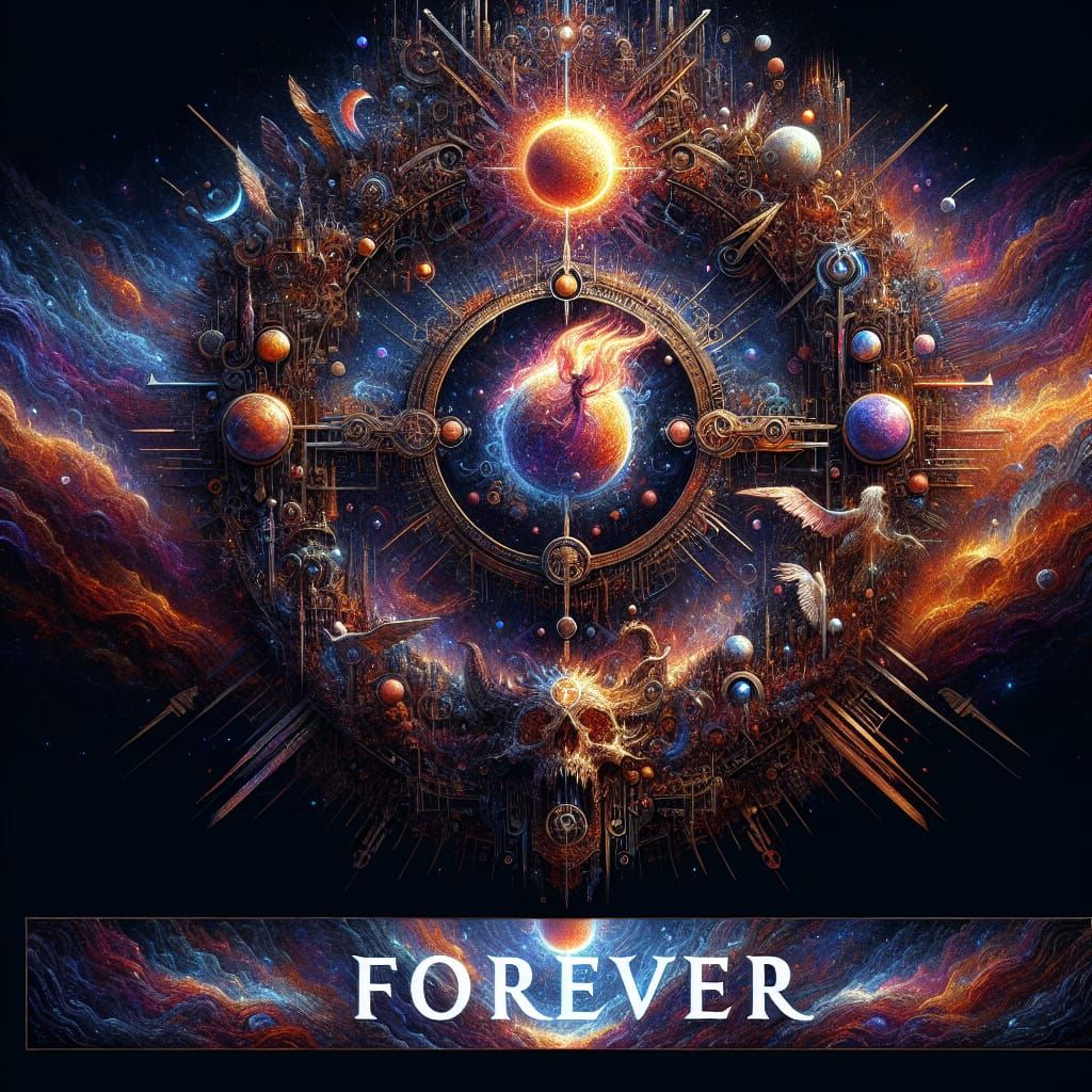 Fantastical 'FOREVER' Logo Splash Screen in Deep Colors