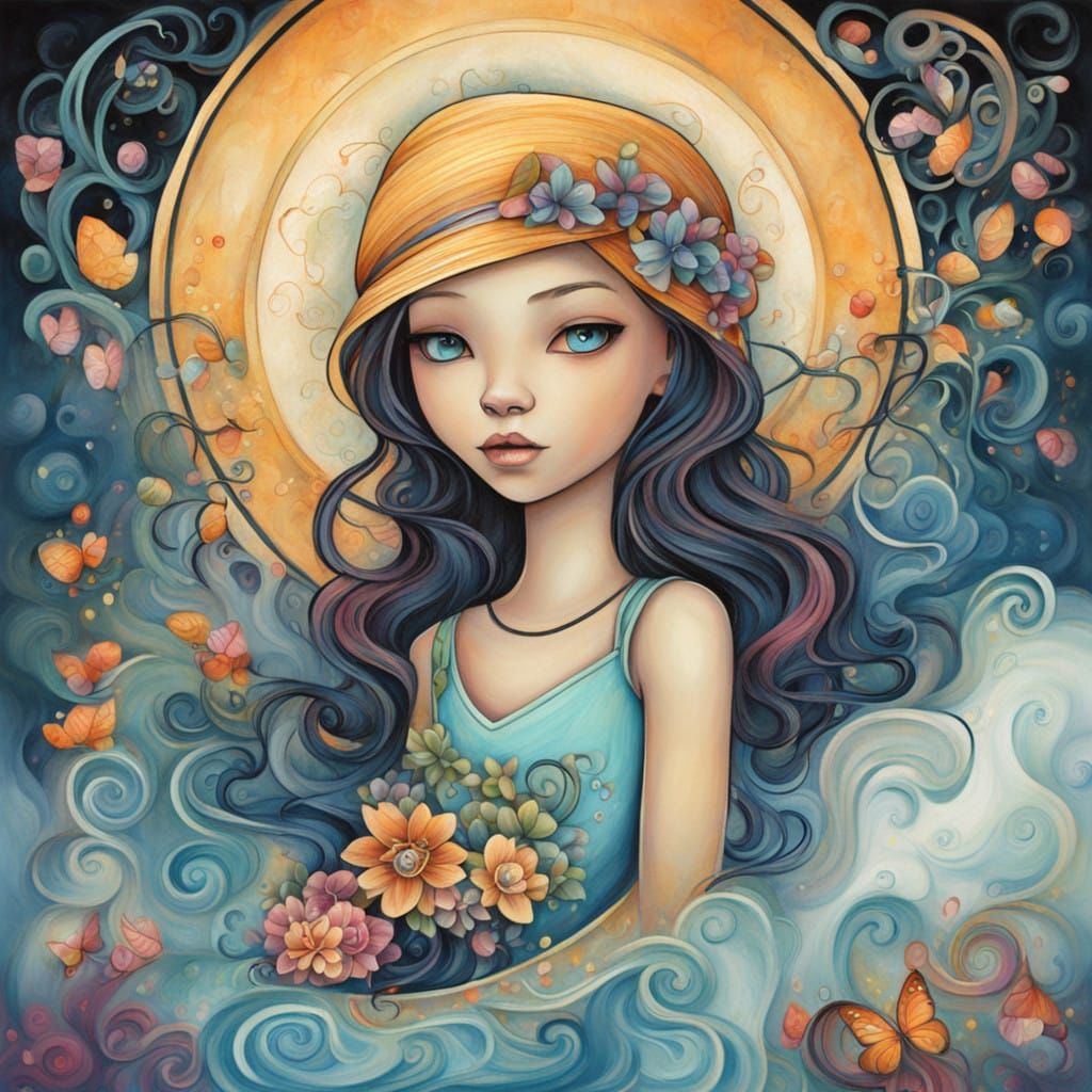 Vibrant Fantastical Creatures in Whimsical Watercolor