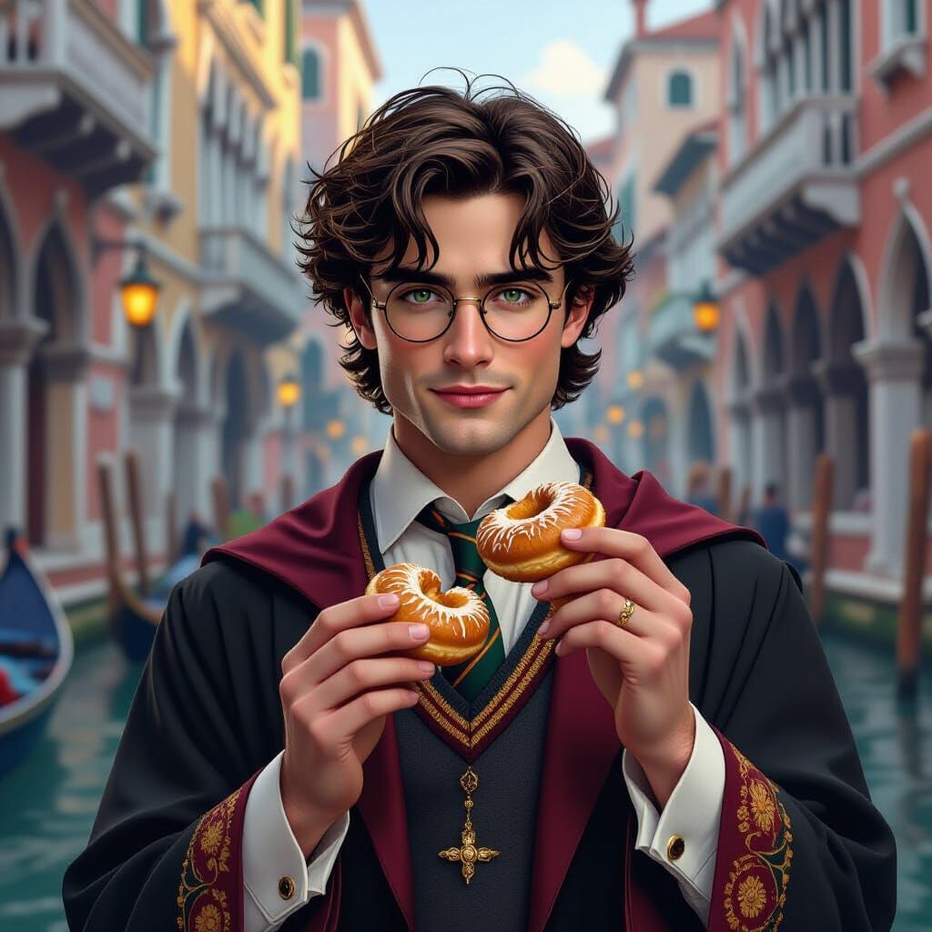 Harry Potter at Venetian Carnival, Digital Concept Art