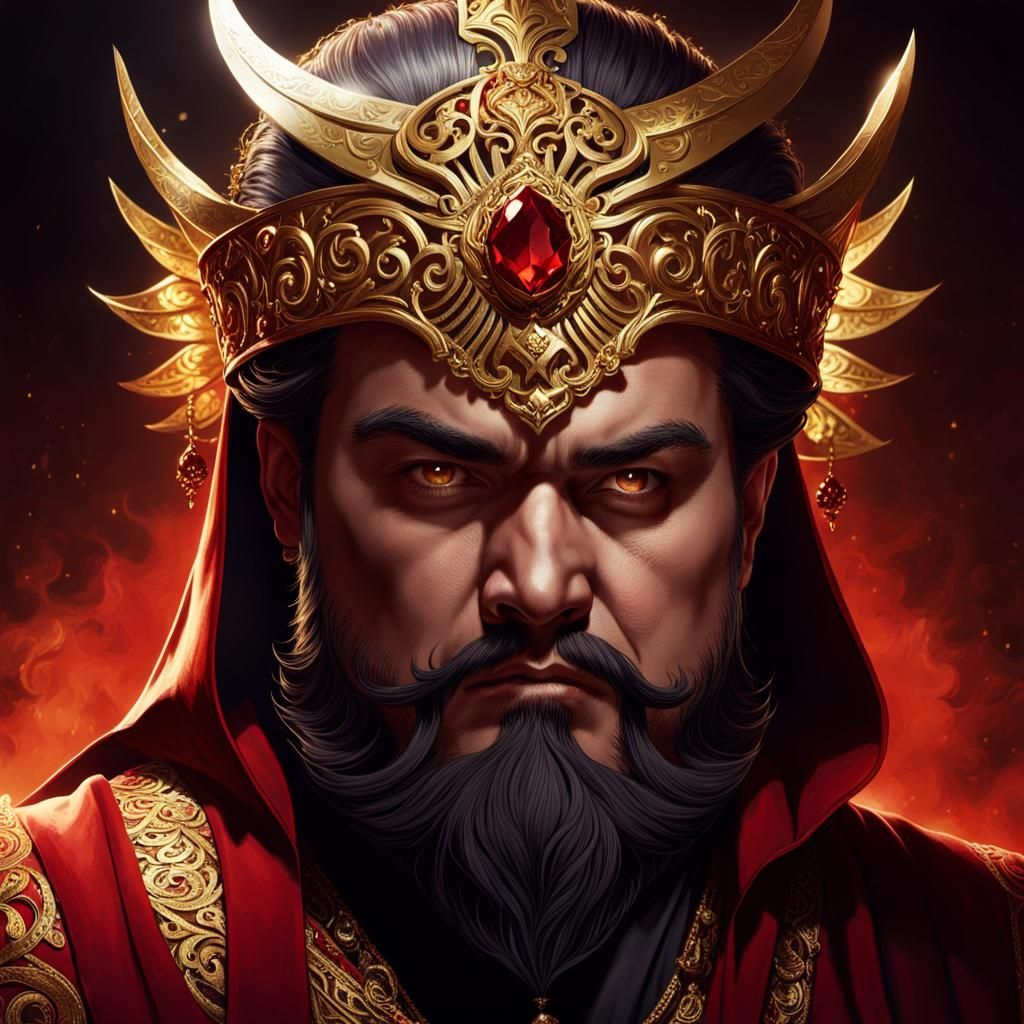 Dark Fantasy Nobleman Portrait in Art Nouveau Style