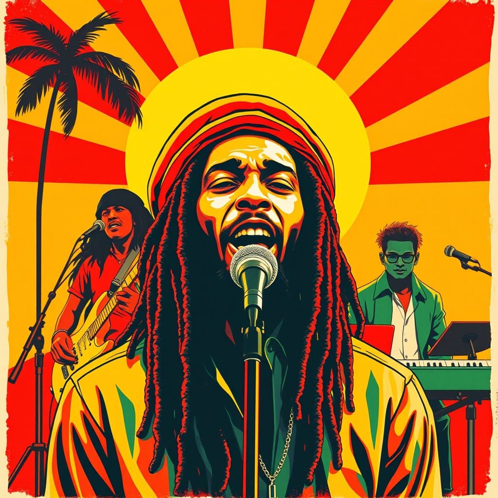 Reggae Singer Pop Art Silkscreen Poster