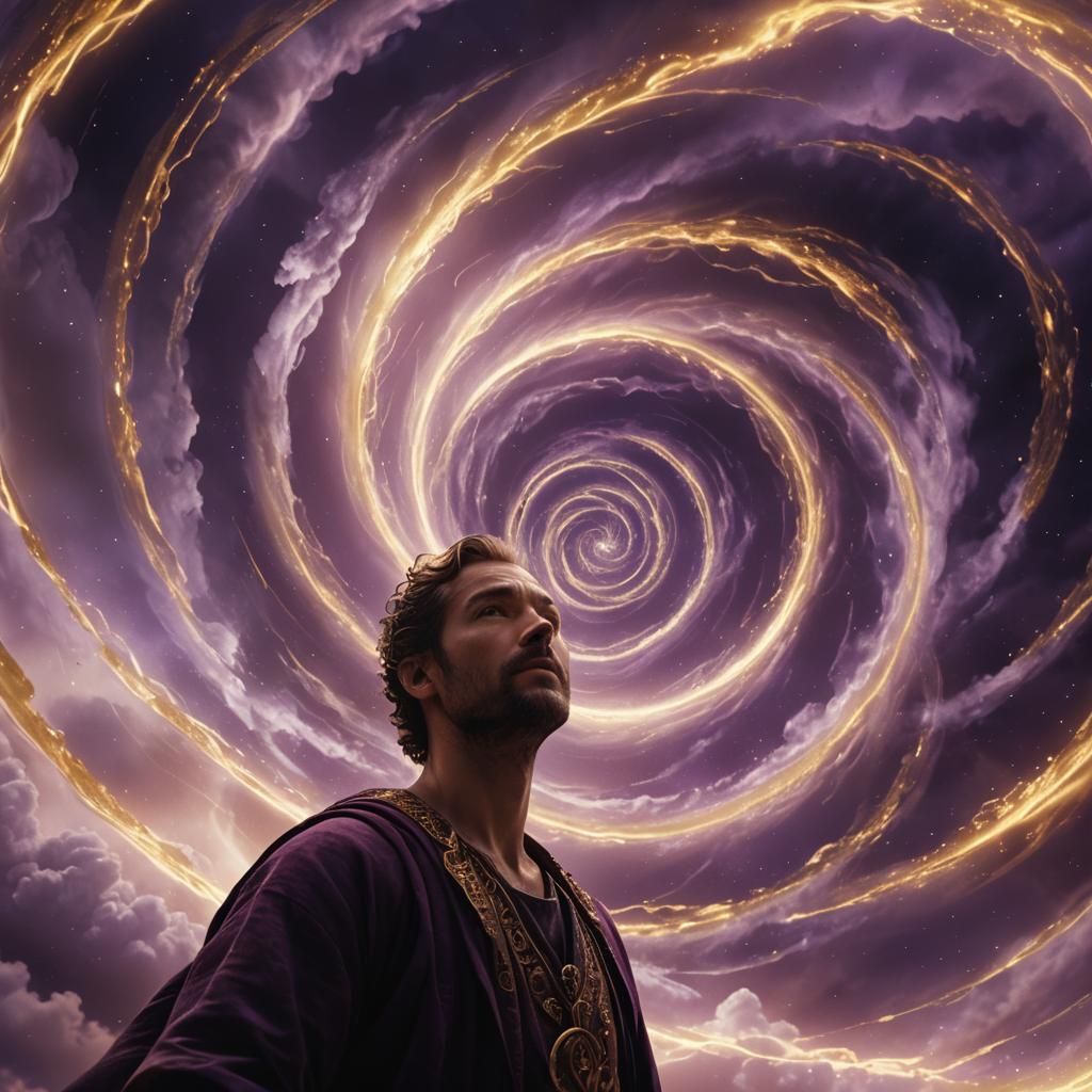 Ethereal Source Energy Being in Vortex of Light