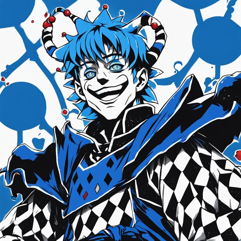 Bloody Jester in Hunter x Hunter Manga Style