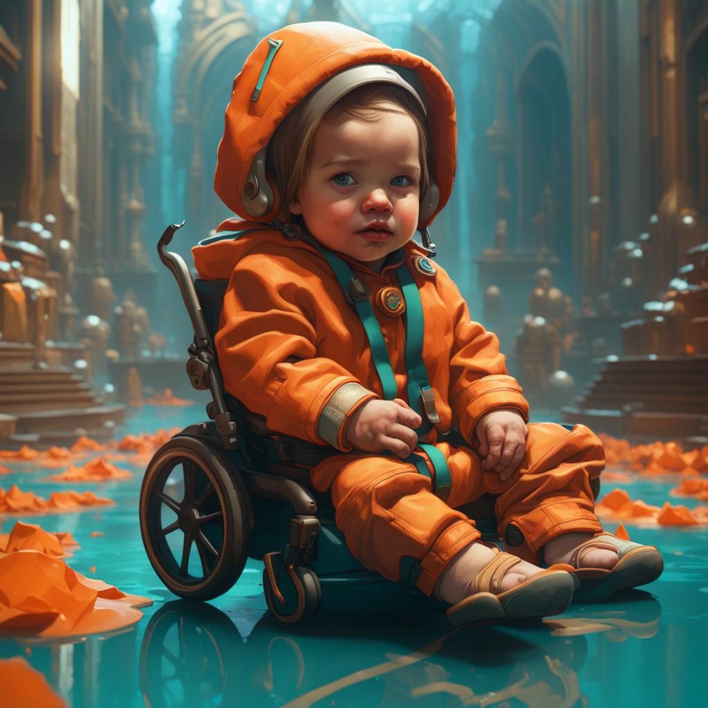Detailed Concept Art: Baby with Disabilities