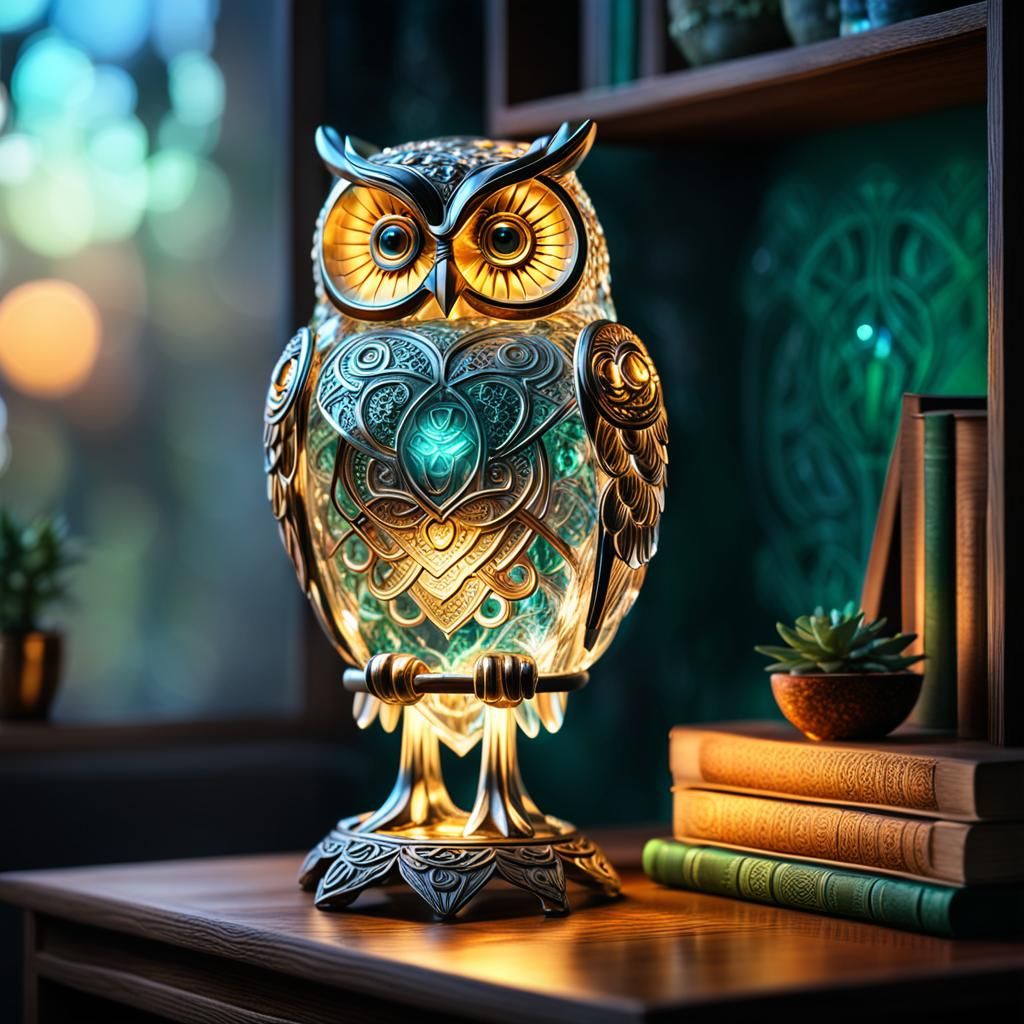 Authentic owl lamp
