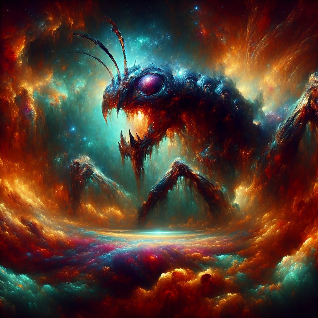 Cosmic Horror: Interdimensional Entity Emerges from Nebula
