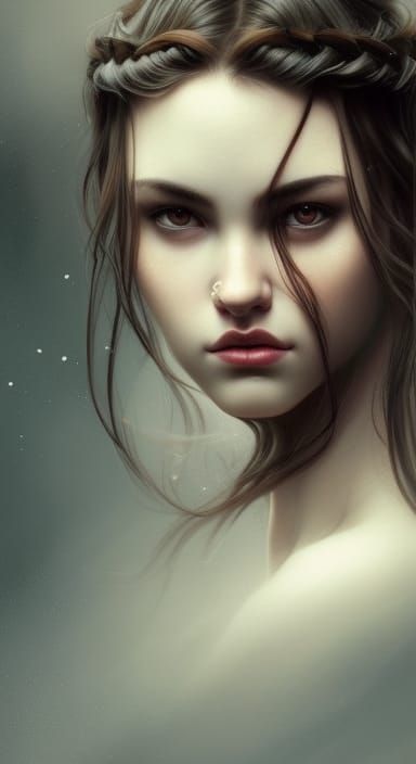 Dark Fantasy Portrait of a Young Girl