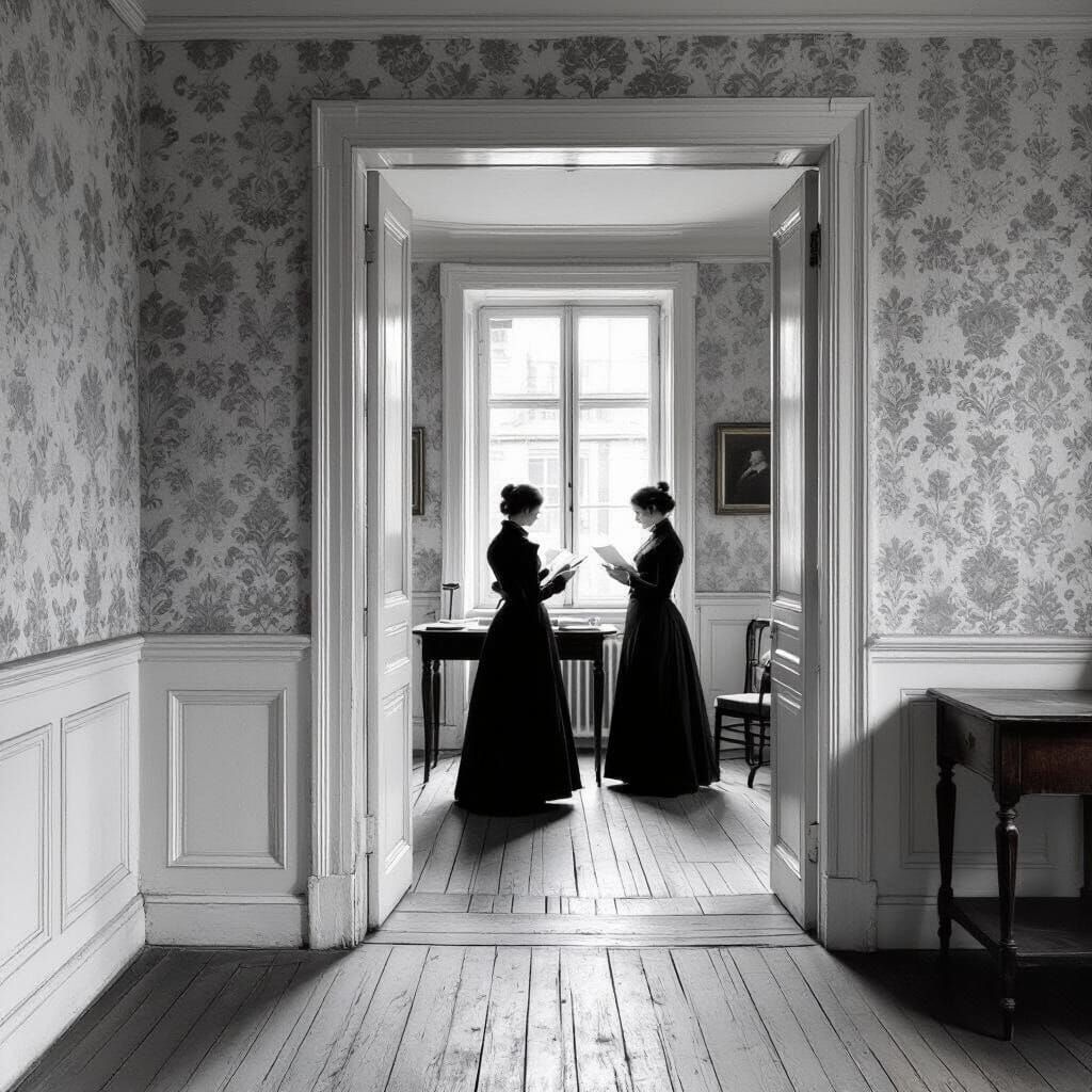 1800s Apartment Interior in Impressionist Style