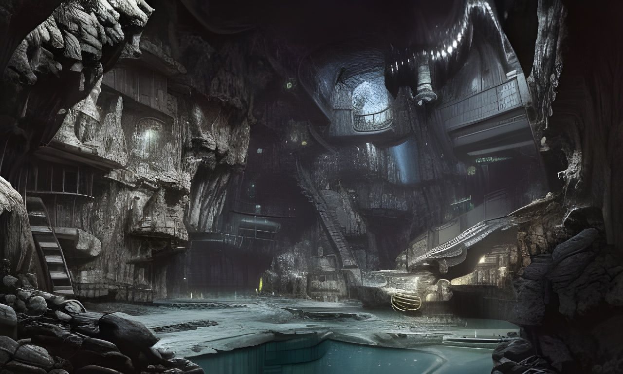 Epic Cinematic Batcave Digital Matte Painting