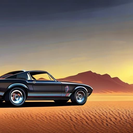 Mustang in the Desert