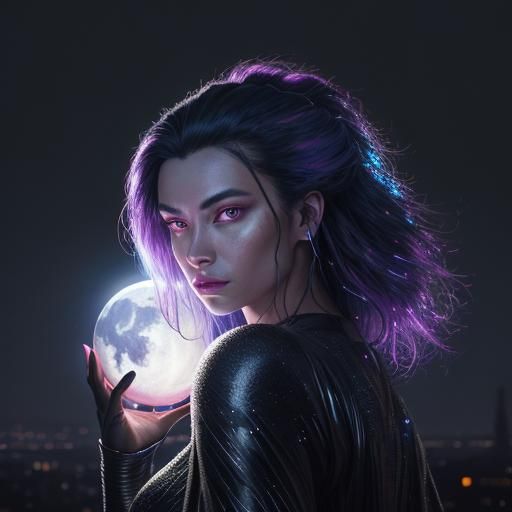 Cyberpunk Internet Sphere Exploding Over Cityscape in 3D