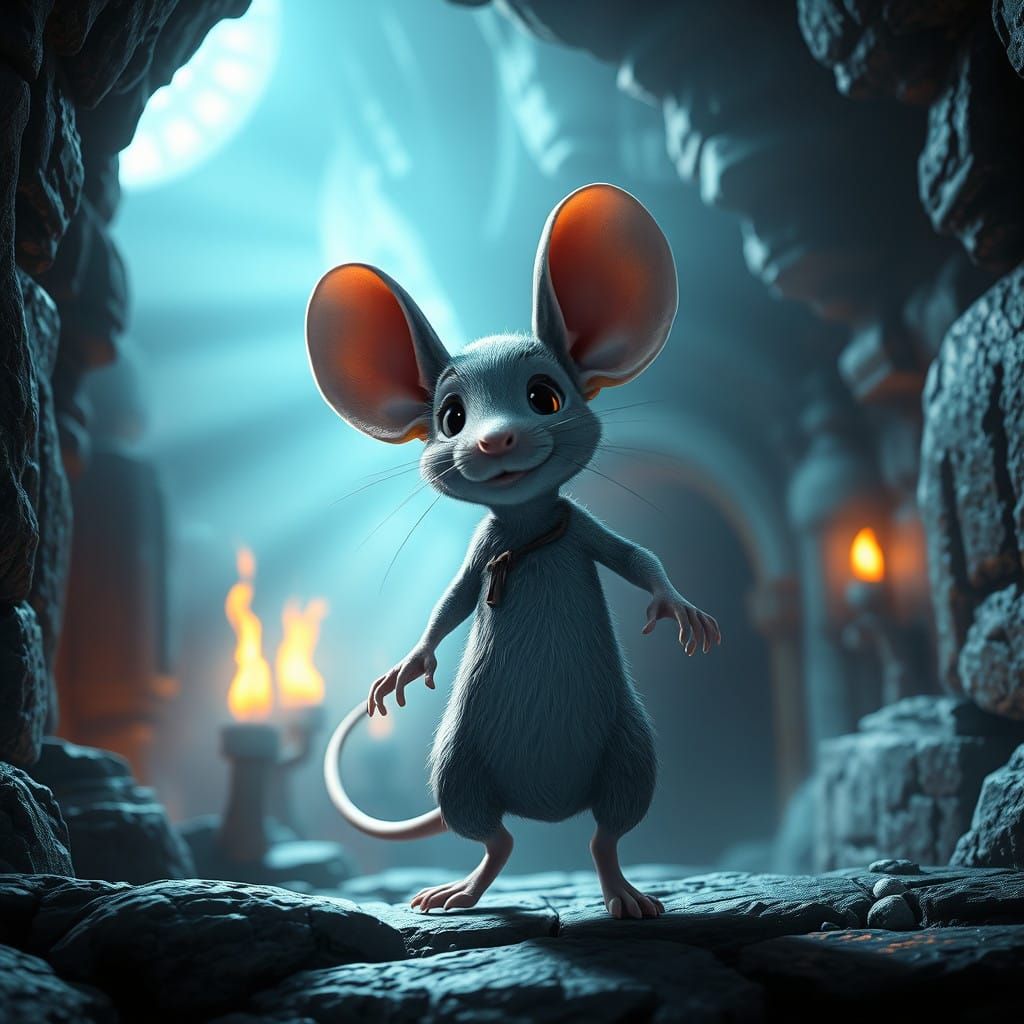 Tiny Hero Stands Tall in Ancient Castle Dungeon