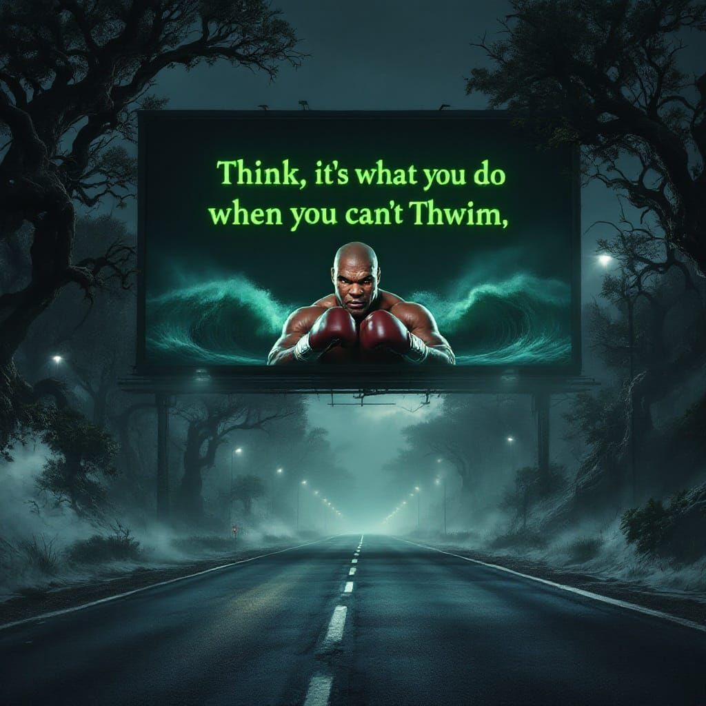 Mike Tyson Dominates Mysterious Billboard in Dark Fantasy La...