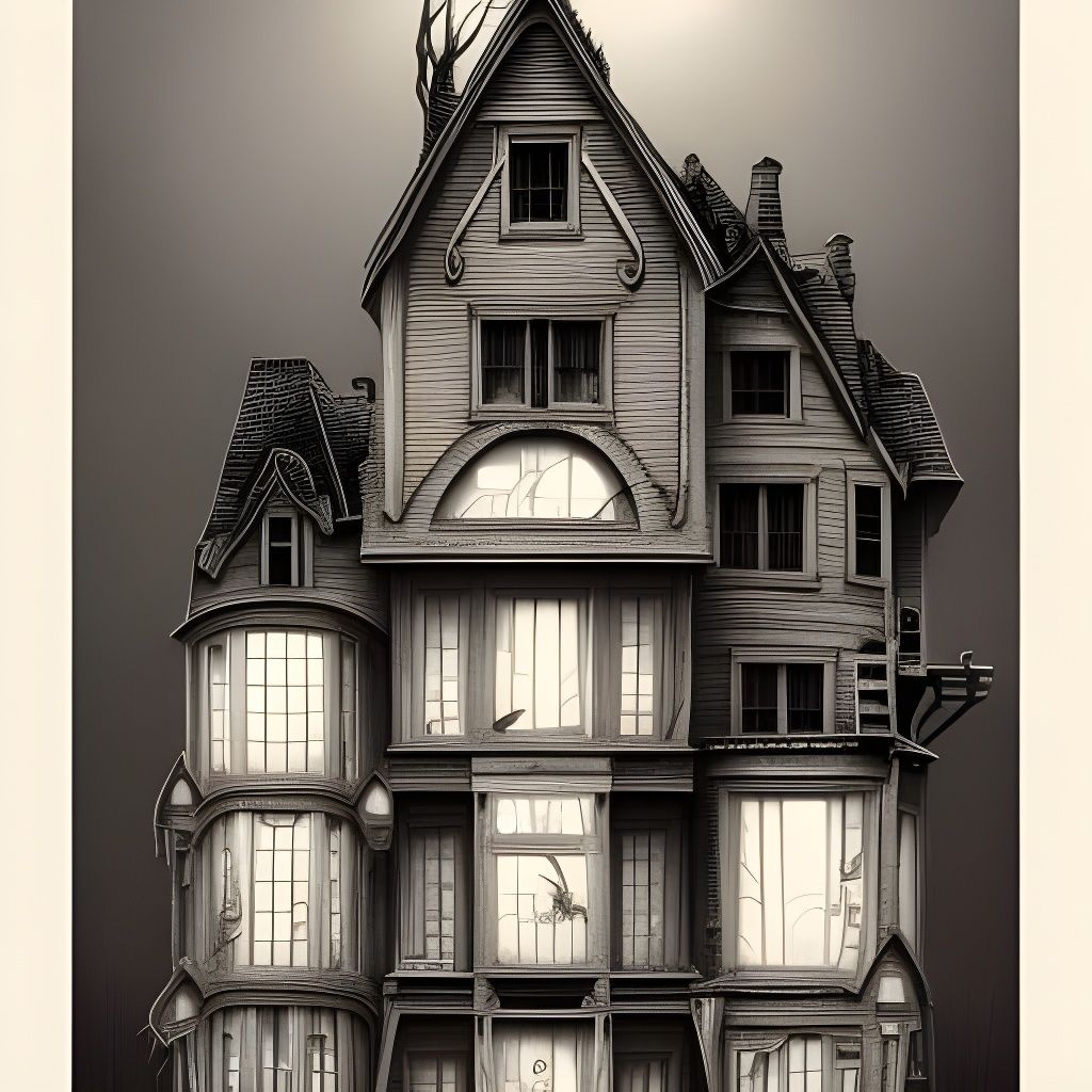 Ominous Monster Portrait in Post-Apocalyptic Setting