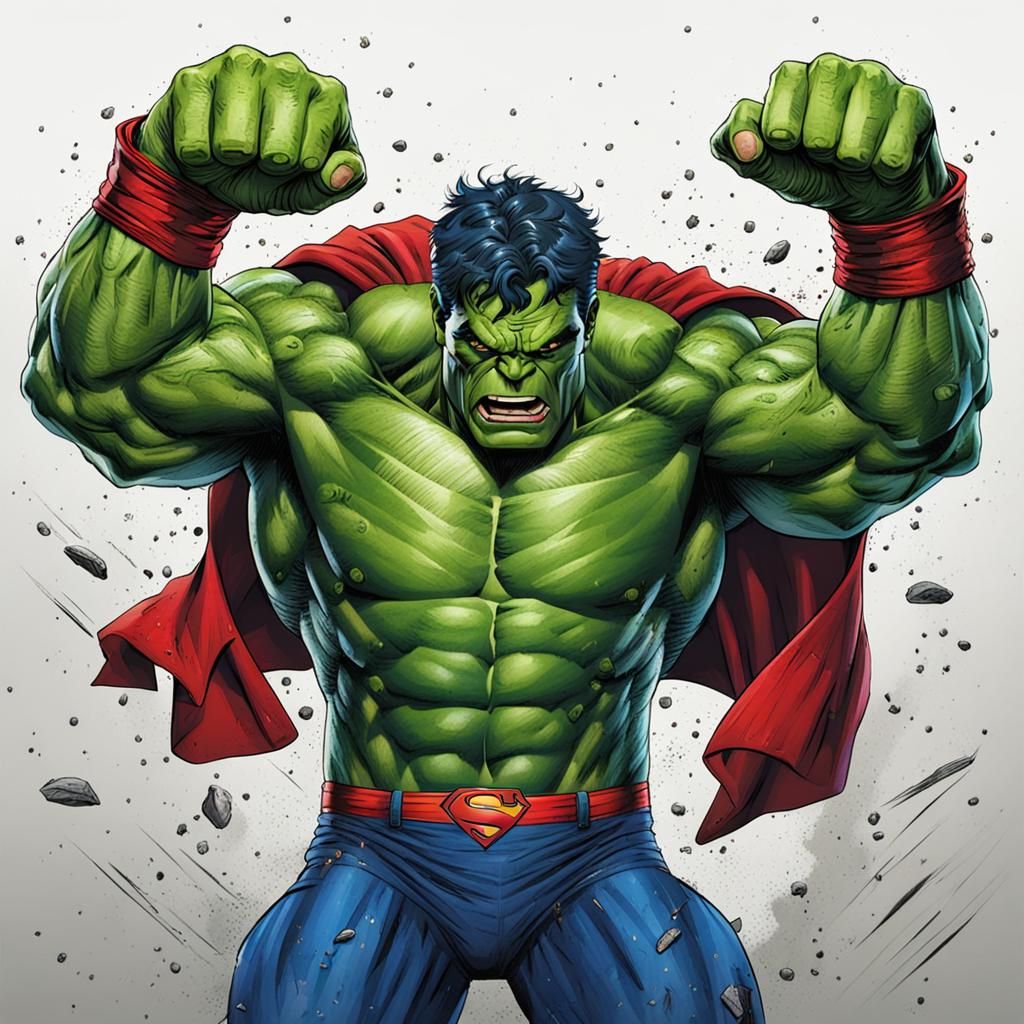 Hulk Superman Hybrid: Fusion of Titans