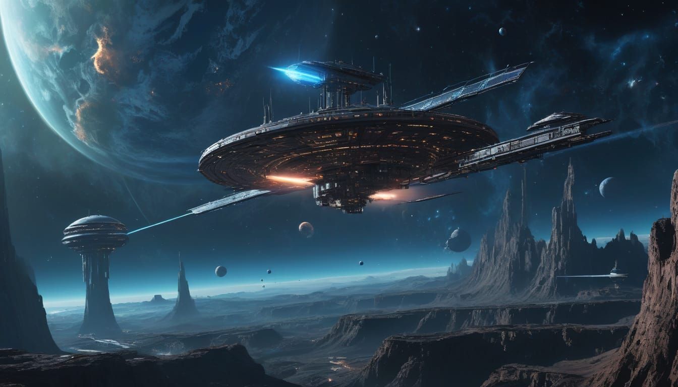 Colossal Alien Space Station Approaches Voyager Probe