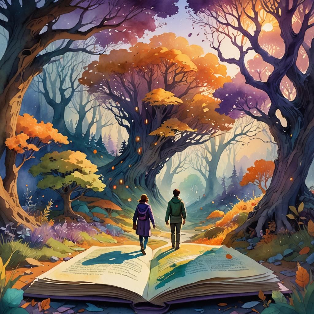 Miniature Person in Sprawling Pop-Up Book