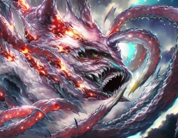 Horrific Anime Space Monster Eats Asteroids