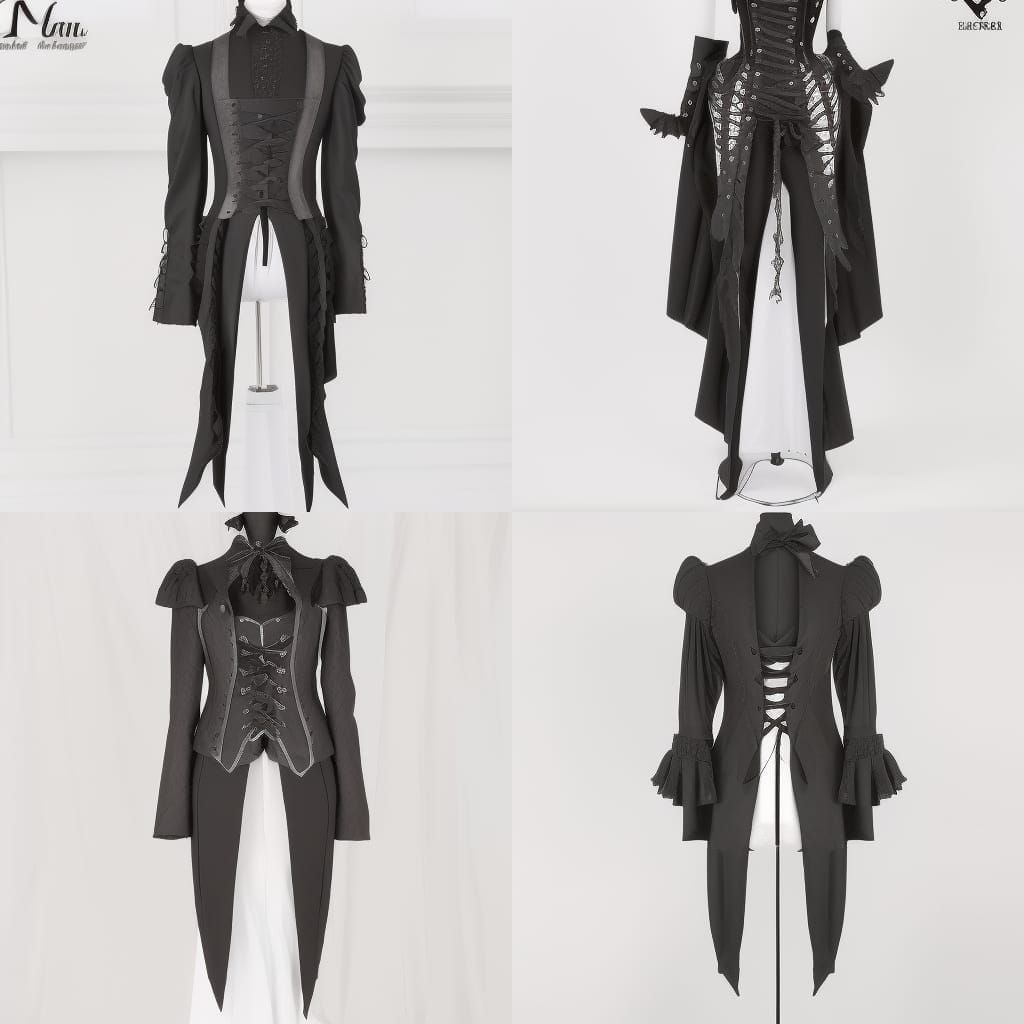 Gothic Fashion Collection with Lace Details