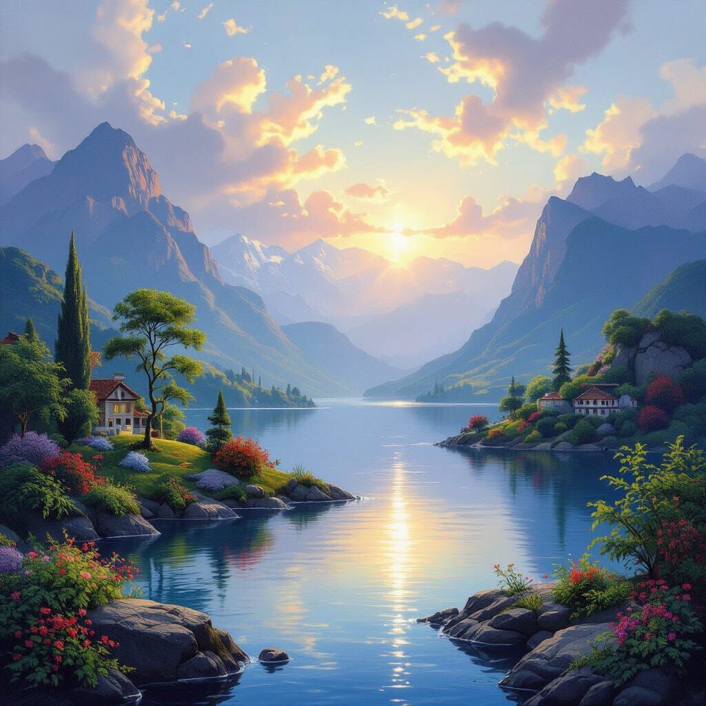 AI Generated Landscape: Masterpiece Quality