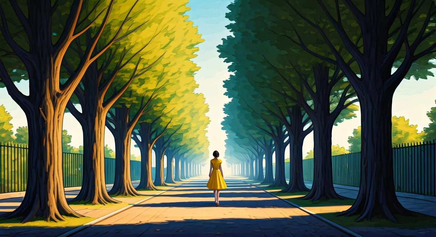 Deserted Alleyway in Style of Edward Hopper