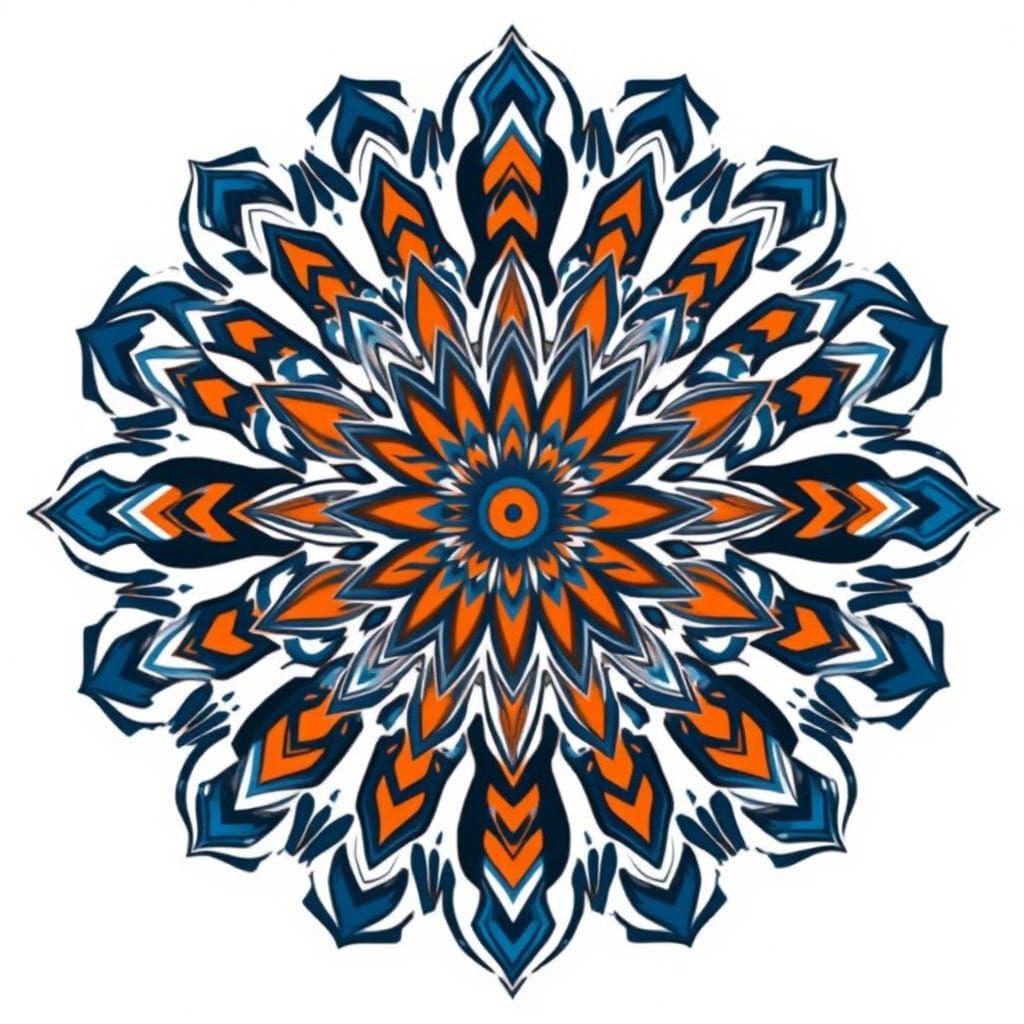 Vibrant Tribal Mandala with Geometric Patterns