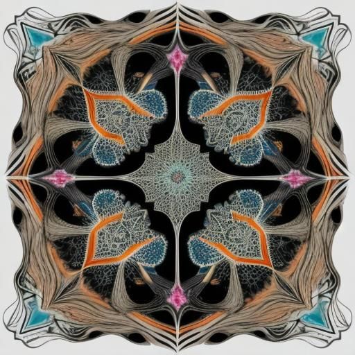 Disturbing Basement Scene with Abstract Fractal Elements