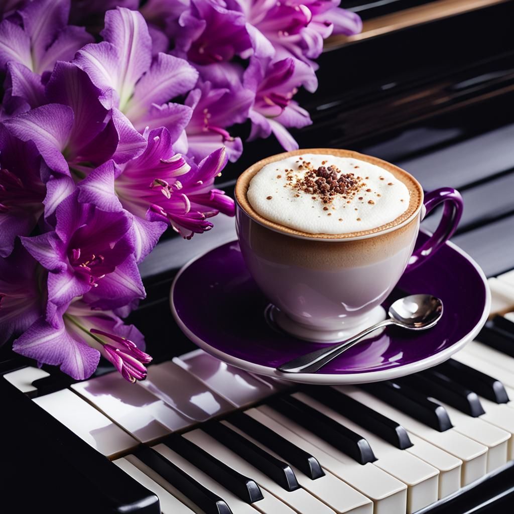 Cappuccino and Cake Still Life Photography