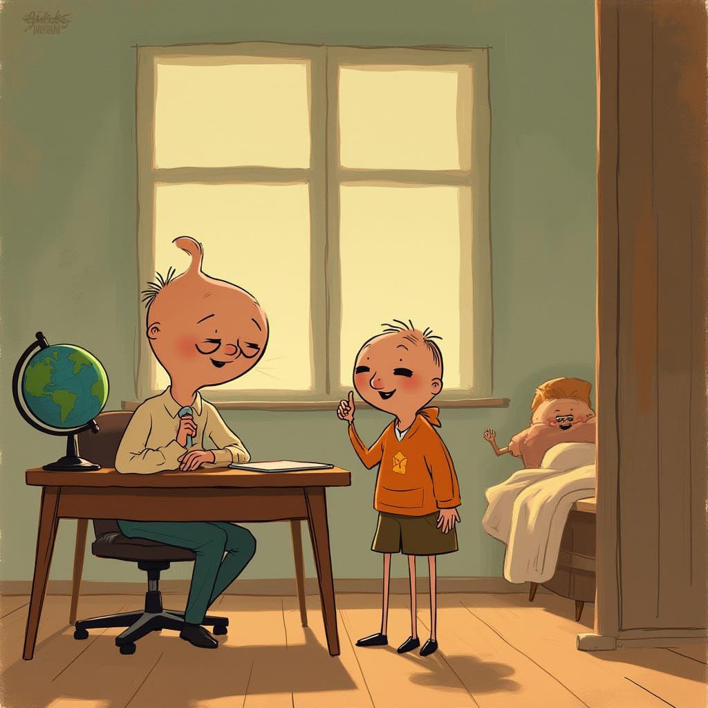 Whimsical Polish Cartoon Characters in Hand-Drawn Cel Animat...