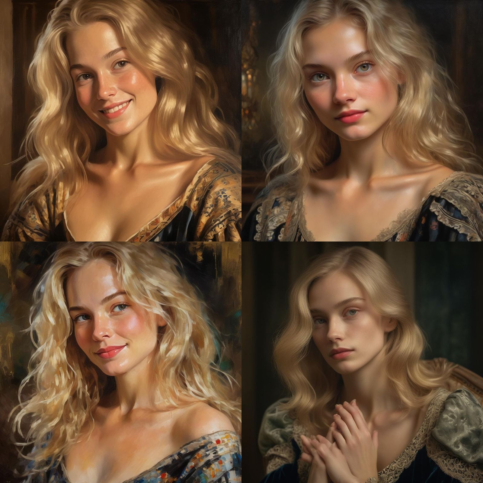 Stunning Blonde Woman Portrait