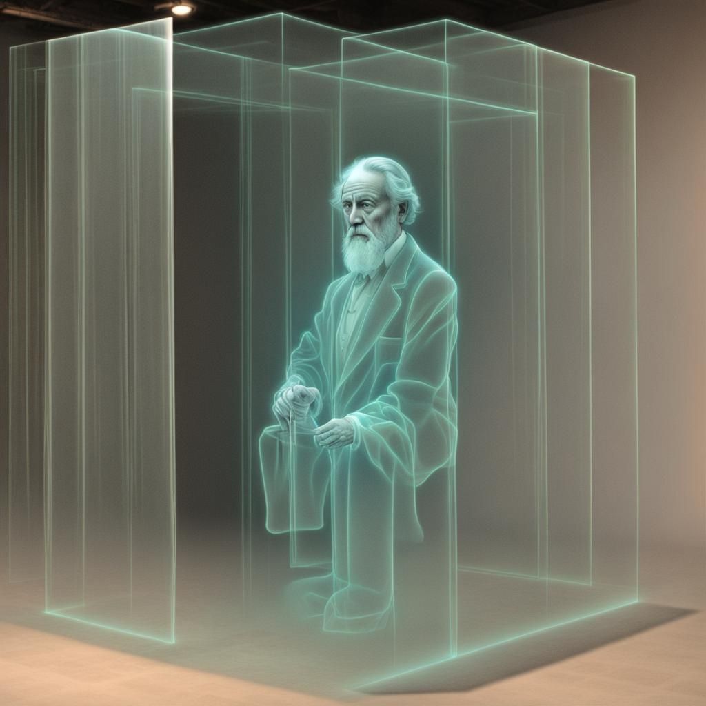Holographic Transparency Image of George Lucas