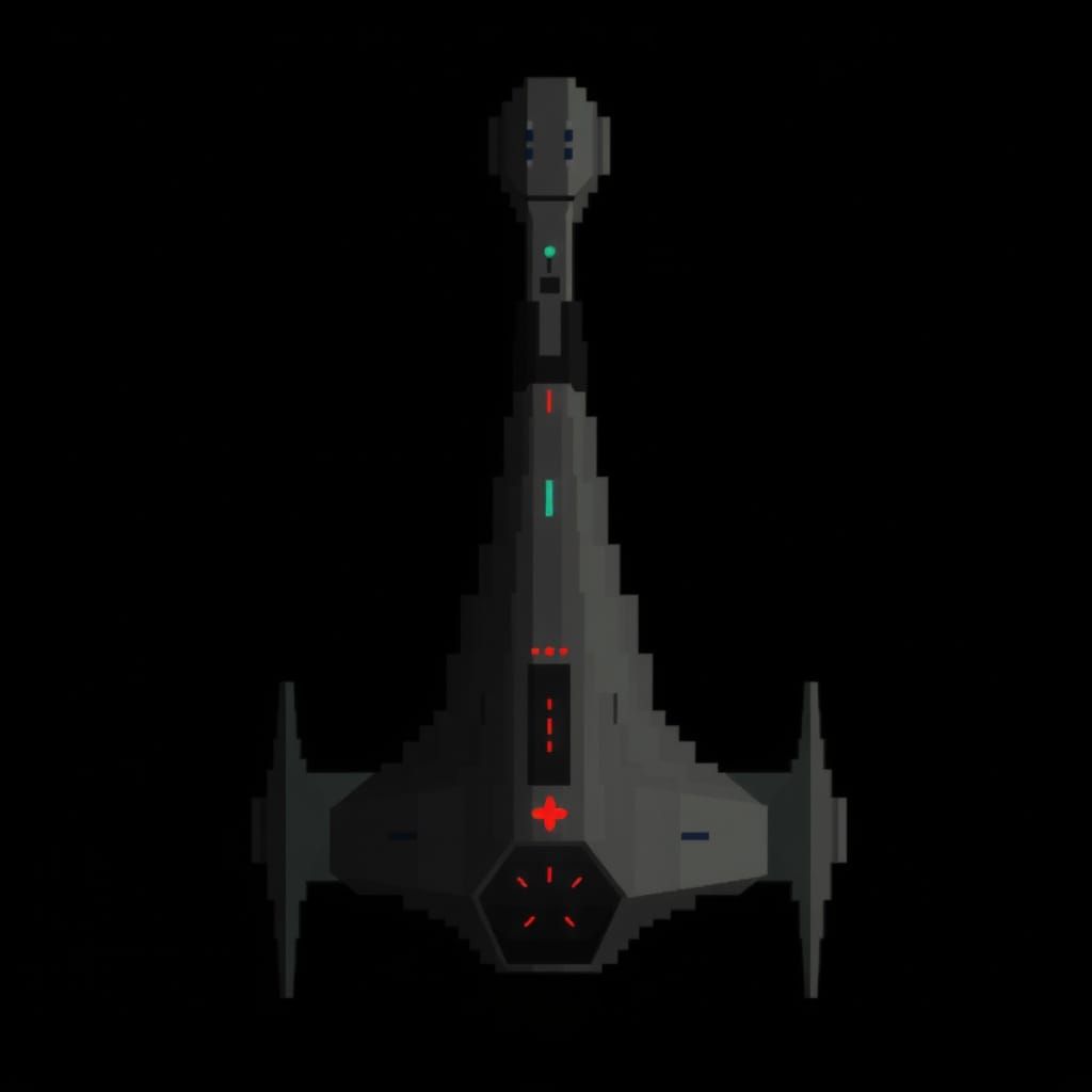 Gothic Klingon Starship in Black