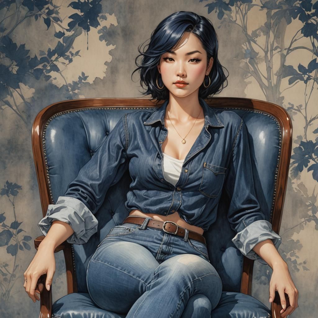 Confident Woman Portrait in Photorealistic Style