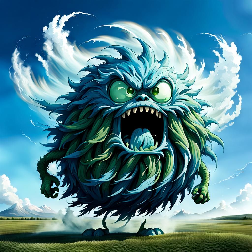 Ethereal Wind Monster Generates Strong Gusts