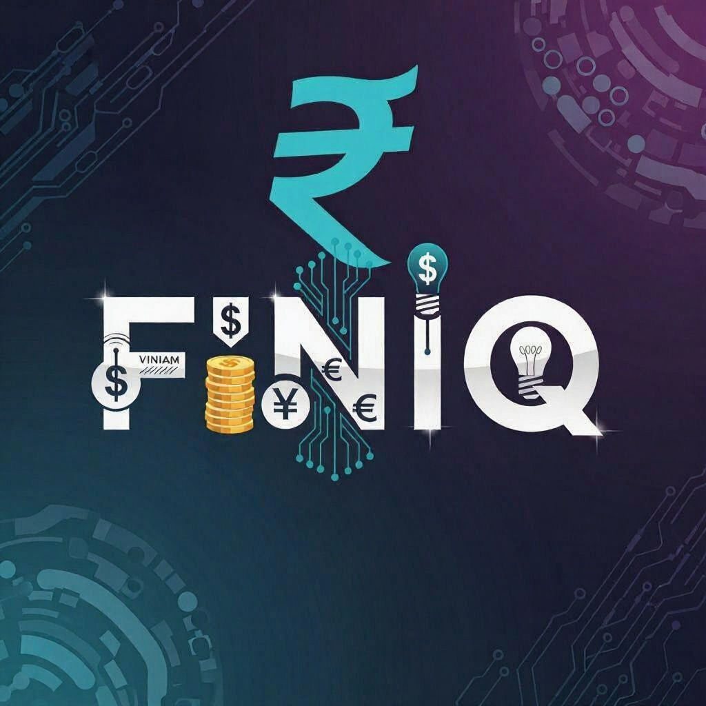 Modern Finance Logo with Currency Symbols in Futuristic Styl...