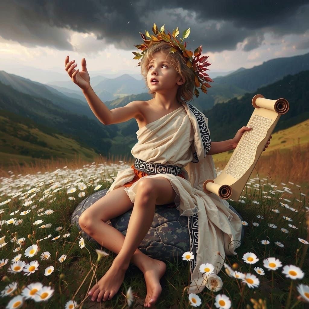 Vibrant Singer in a Golden Spotlight