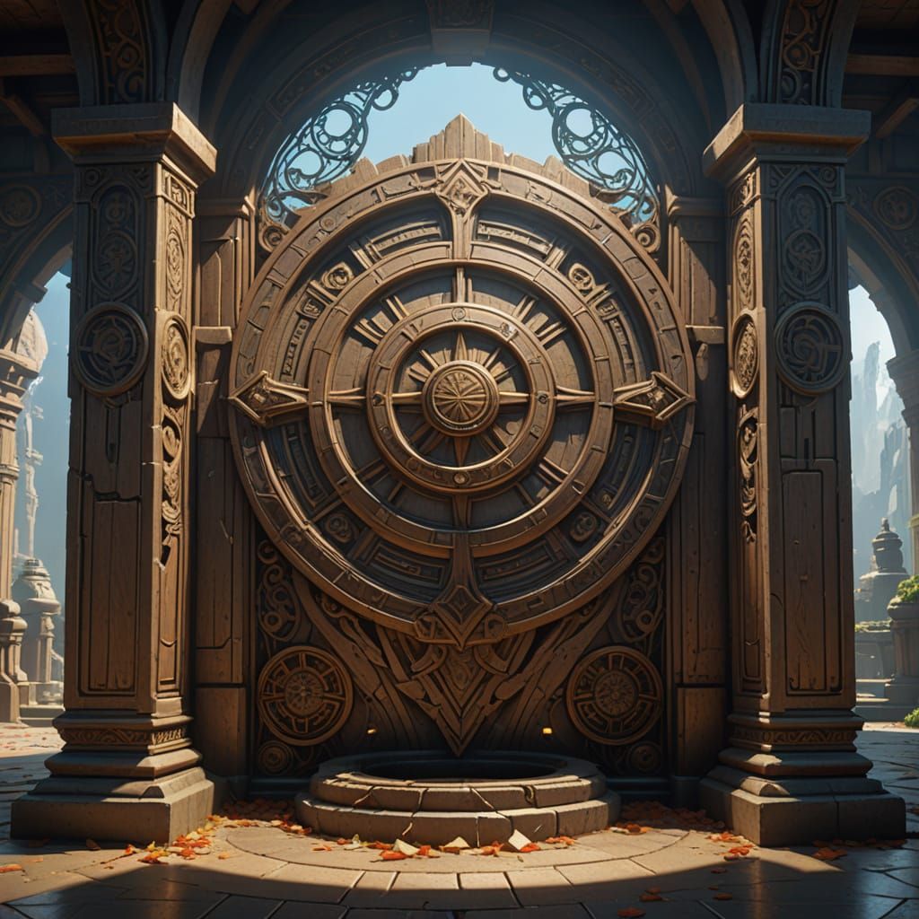 Circle of Fallen Guardians: Spiritual Interior Concept Art