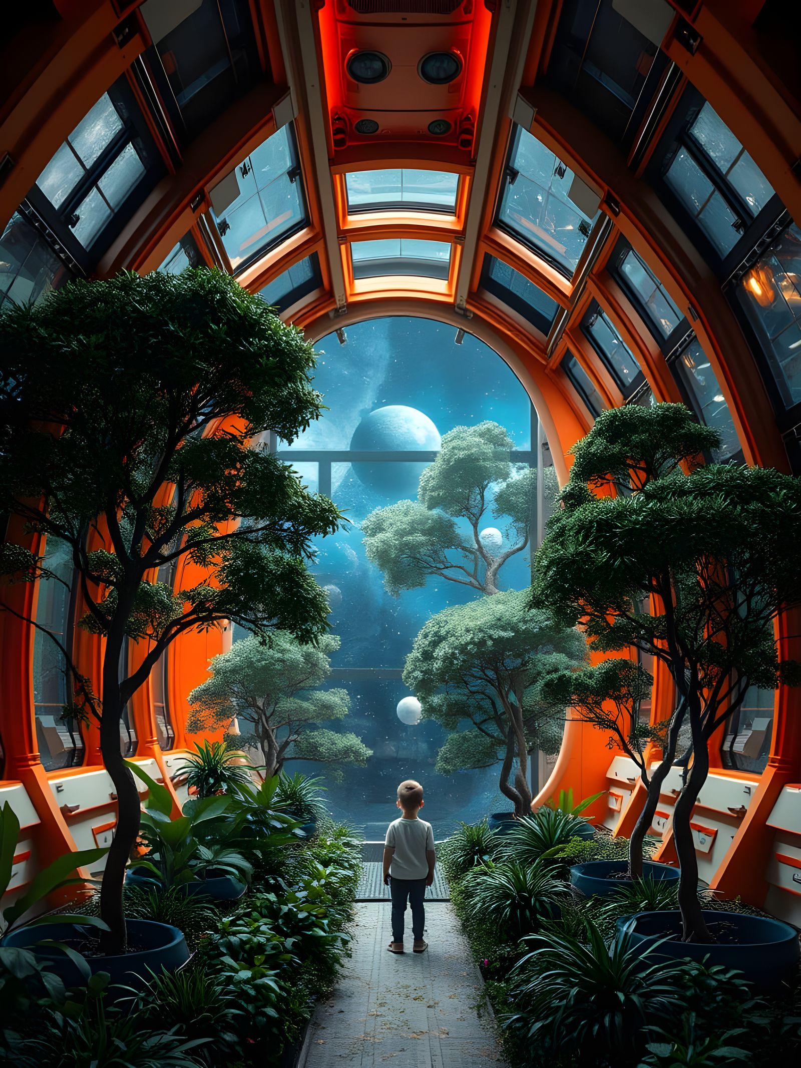 Vast Galaxy Spaceship Greenhouse