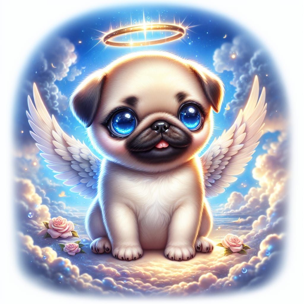 Chibi Pug Angel