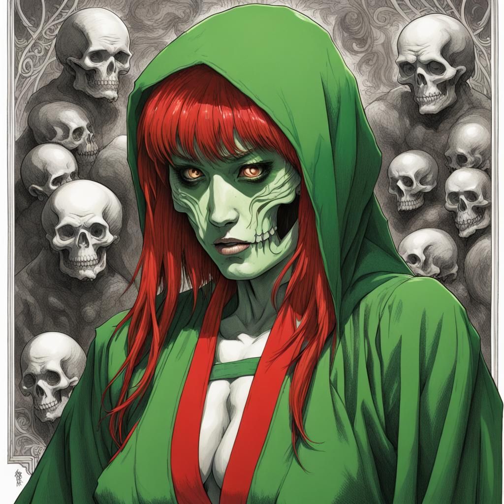 Asuka, the Horror Wrestler with Skull