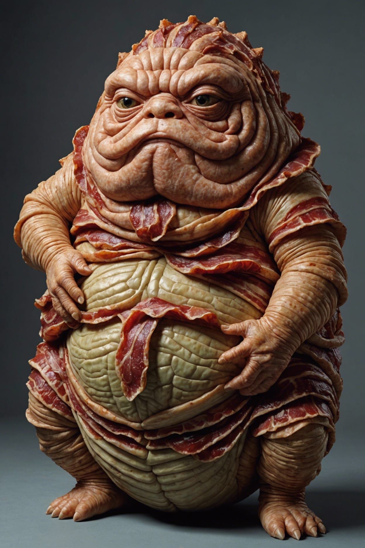Bacon Jabba the Hutt Mandelbulb 3D Rendering