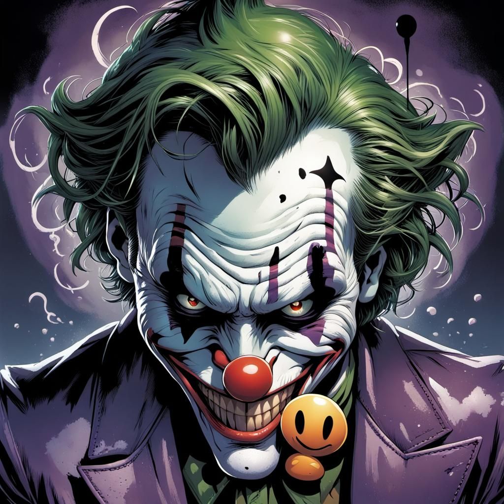 DC comics character the Joker fused with Mickey mouse in to ...