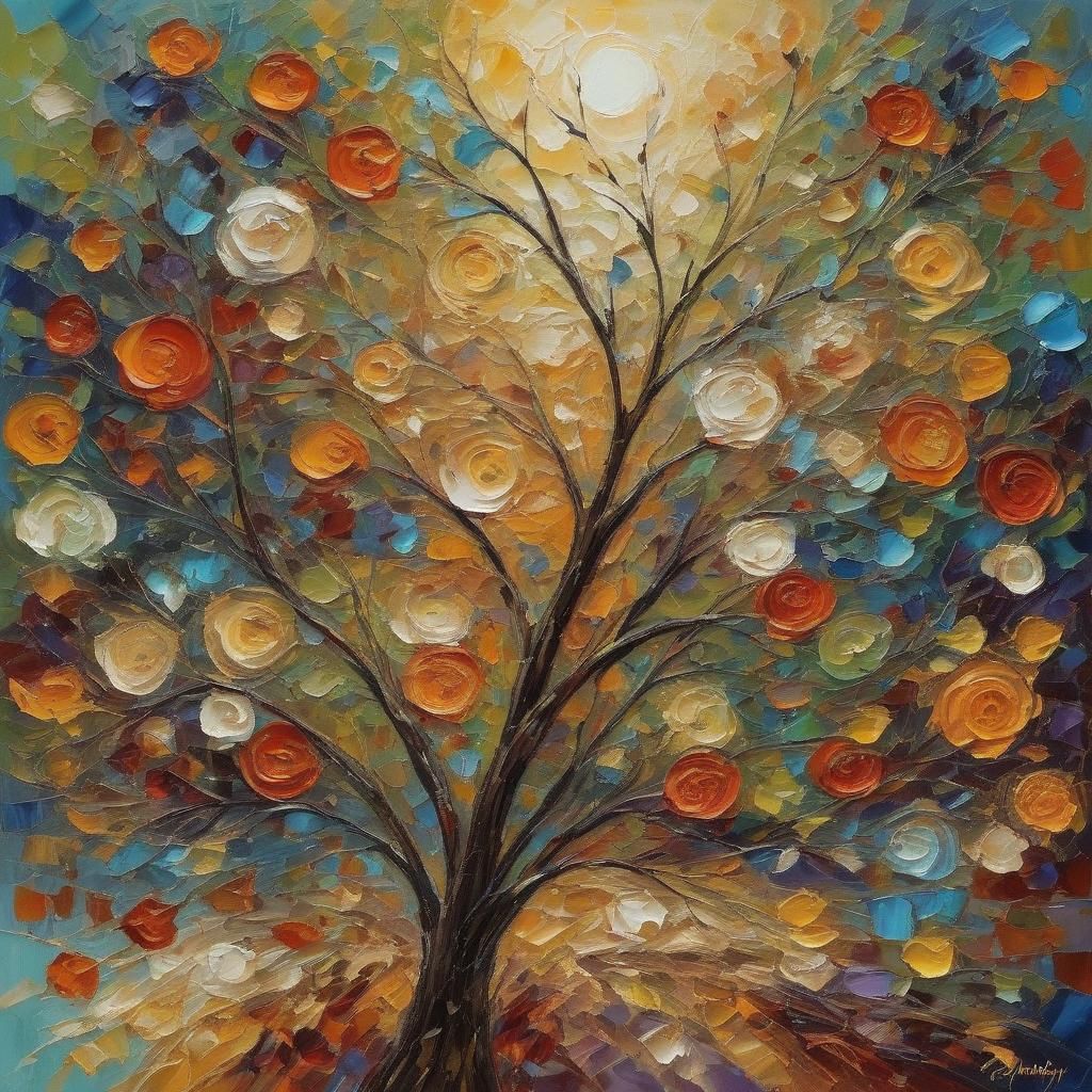 Textured Oil Painting in Neo-Impressionist Style