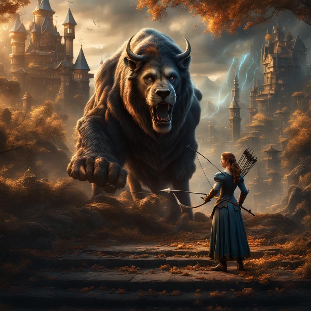Belle the Beast Slayer: A Matte Painting